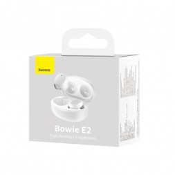 Мобильная Bluetooth-гарнитура Baseus Bowie E2 BT5.2/40mAh (300mAh)/5ч (NGTW090002) белая