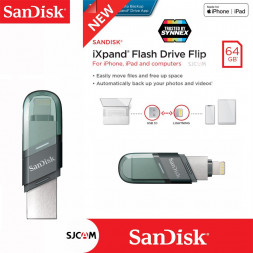 3.0 USB флеш накопитель SanDisk iXpand Flash Drive Flip 64GB (SDIX90N-064G-GN6NN)