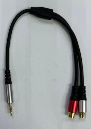  Переходник AUX 3,5mm на 2xRCA (мама) Livepower S270 черный
