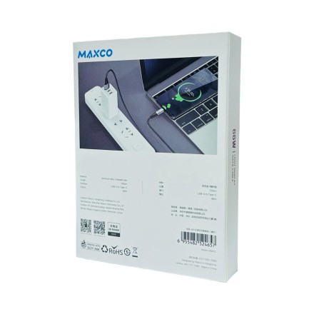  Usb Кабель-зарядка Type-C Maxco MS07C 66W 1.2м черный