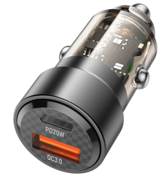Автомобильное заряд. устр. Borofone BZ20 1USB/1C 38W черное