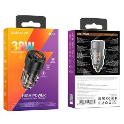 Автомобильное заряд. устр. Borofone BZ20 1USB/1C 38W черное