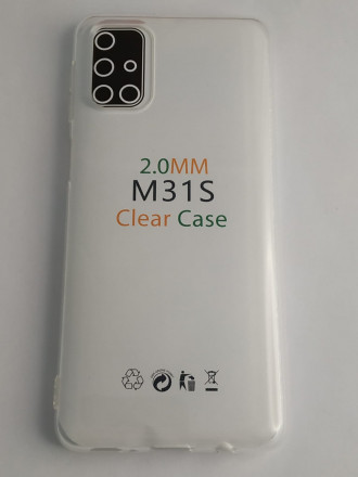 Чехол-накладка силикон 2.0мм Samsung Galaxy M31S прозрачный