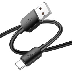 Usb Кабель-зарядка Type-C Hoco X96 27W 3A 1м силиконовый черный