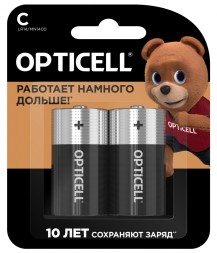 Батарейка алкалиновая Opticell LR14/BL2