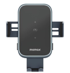 Держатель c зажимом c Magsafe в воздуховод Momax Q.Mount Smart6 Dual Coil Wireless 15W серый