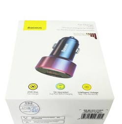 Автомобильное заряд. устр. Baseus 1USB/1C 45W CCMLC20C-09 перламутровое
