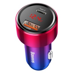 Автомобильное заряд. устр. Baseus 1USB/1C 45W CCMLC20C-09 перламутровое