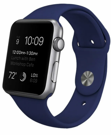  Сменный браслет силиконовая для Apple Watch 42mm темно-синий