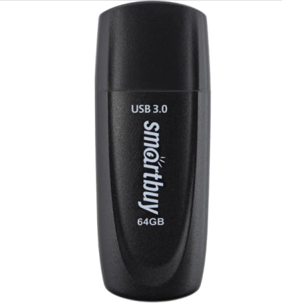  3.0/3.1 USB флеш накопитель Smartbuy 064GB Scout Black (SB064GB3SCK)