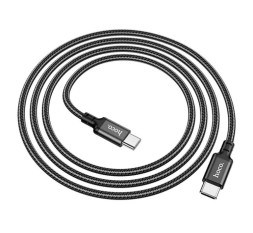 Usb Кабель-зарядка Type-C на Type-C Hoco X14 Double 3A 60W 1м в тканевой оплетке черный