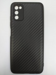Накладка для Samsung Galaxy A03S силикон карбон