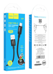 Usb Кабель-зарядка Type-C Hoco X89 1м 2.4A в тканевой оплетке черный