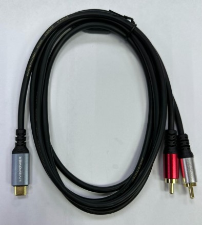  Кабель TYPE-C (папа) - 2xRCA (папа) Livepower S288 1.8м черный