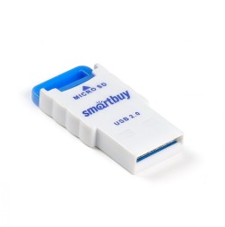 Картридер Smartbuy 707 USB - microSD (SBR-707-B) голубой