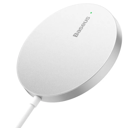  Беспроводное зарядное устройство Baseus Simple Mini 3 Magnetic Wireless 15W CCJJ040012 белое