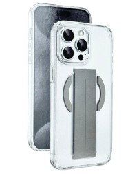 Накладка для i-Phone 15 Pro Max Keephone Maggrip MagSnap прозрачный серый