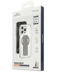 Накладка для i-Phone 15 Pro Max Keephone Maggrip MagSnap прозрачный серый