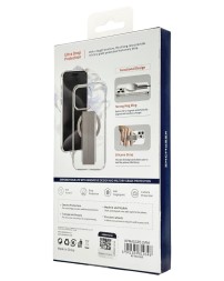 Накладка для i-Phone 15 Pro Max Keephone Maggrip MagSnap прозрачный серый