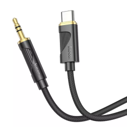 Кабель-переходник Hoco UPA30 Type-C (папа) на AUX 3.5мм (папа) 1м черный