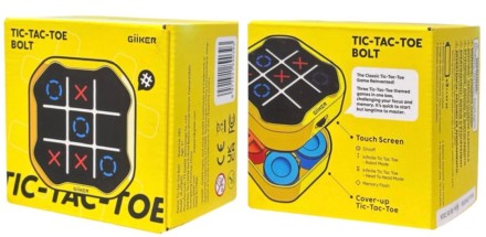  Игра Крестики-Нолики Giiker Tic-Tac-Toe Bolt желтый