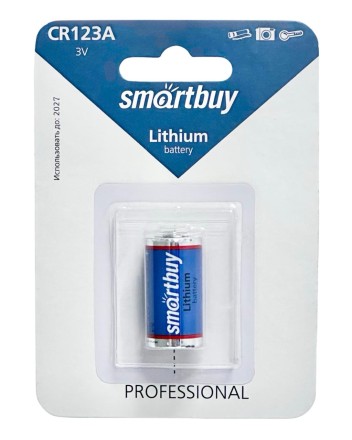 Литиевый элемент питания Smartbuy CR123A/1B (12/144) SBBL-123A-1B