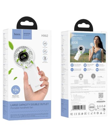  Портативный ручной мини-вентилятор Hoco HX62 белый