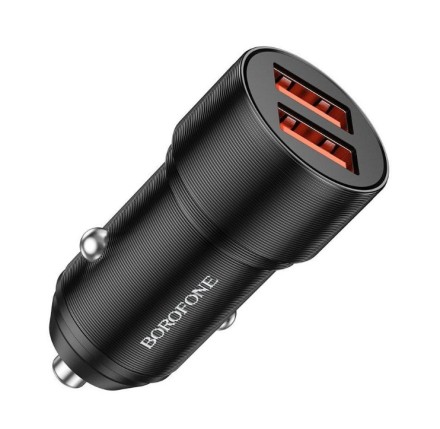  Автомобильное заряд. устр. Borofone BZ19 2USB 2.4A черное