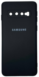 Накладка для Samsung Galaxy S10 Silicone cover без логотипа черная