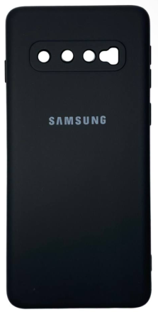  Накладка для Samsung Galaxy S10 Silicone cover без логотипа черная