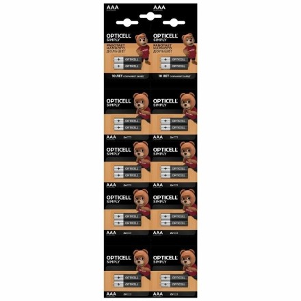  Батарейка щелочная Opticell Simply AAA/LR03/BL20