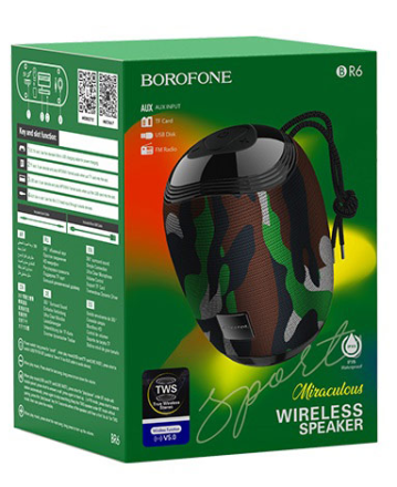  Bluetooth колонка Borofone BR6 BT5.0/500mAh/2ч/5Вт/TF/FM хаки
