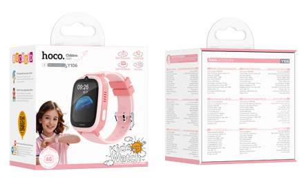  Смарт-часы детские Hoco Y106 Smart Watch розовые