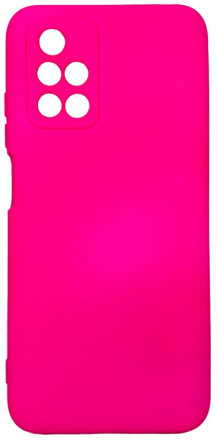  Накладка для Xiaomi Redmi 10 Silicone cover без логотипа ярко-розовая