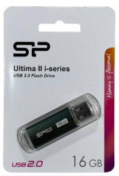 USB флеш накопитель Silicon Power 16GB Ultima II - I Series Navy Green