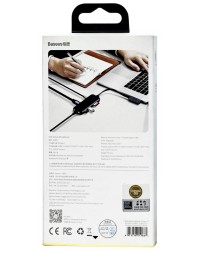 Переходник Baseus Multifunctional Hub 2xUSB-C USB3.0*2+SD+TF+HDMI*2+RJ45+Type-C (CAHUB-FZ0G)