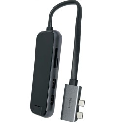 Переходник Baseus Multifunctional Hub 2xUSB-C USB3.0*2+SD+TF+HDMI*2+RJ45+Type-C (CAHUB-FZ0G)