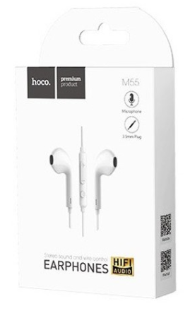  Стереонаушники Hoco M55 с микрофоном белые
