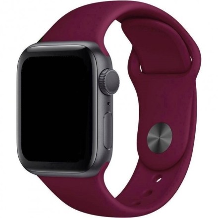  Сменный браслет силиконовая для Apple Watch 38mm малиновый