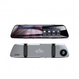 Автомобильный видеорегистратор зеркало Remax CX-06 FHD 1080P + задняя камера Черный