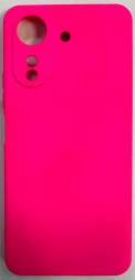 Накладка для Xiaomi Redmi 13C Silicone cover без логотипа ярко-розовая