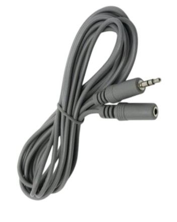  Аудиокабель AUX 3.5мм (папа) на AUX 3.5мм (мама) Smartbuy (KA-323-250) 3м силиконовый серый