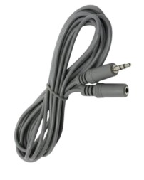 Аудиокабель AUX 3.5мм (папа) на AUX 3.5мм (мама) Smartbuy (KA-323-250) 3м силиконовый серый