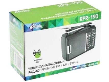  Портативный радиоприемник Ritmix RPR-190 черный