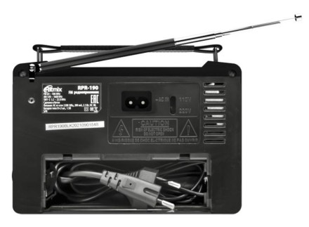  Портативный радиоприемник Ritmix RPR-190 черный