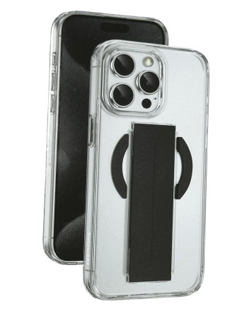  Накладка для i-Phone 15 Pro Max Keephone Maggrip MagSnap прозрачный черный