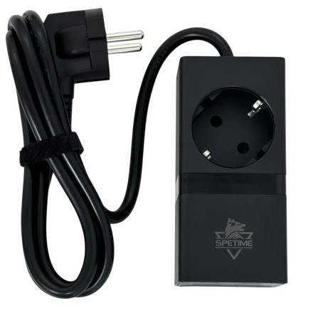  Удлинитель настольный с быстрой зарядкой SPETIME Gan3 Pro 65W EU черный