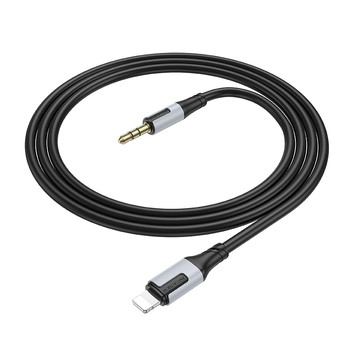  Кабель-переходник Borofone BL19 Lighting (папа) на AUX 3.5мм (папа) 1м черный