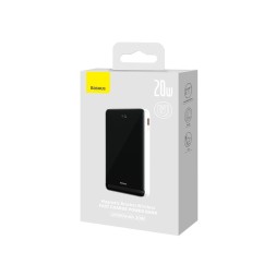 Powerbank с беспроводной зарядкой Baseus Magnetic Bracket Wireless 10000mAh 20W (PPCX000202) белый