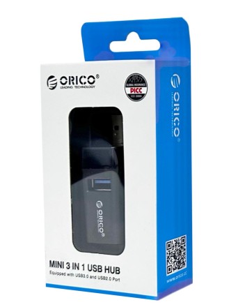  USB-хаб Orico MINI-U32 2xUSB2.0/1xUSB3.0 черный